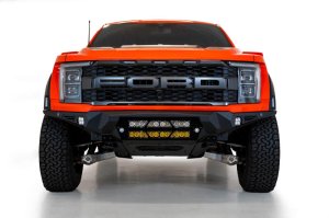 Ford Raptor Bumper - Front - Addictive Desert Designs - Bomber Front Bumper w/ Dual 20IN LED Mounts - Hammer Black with Satin Black Panels - `21-`27 Ford Raptor Bumper - Front - Addictive Desert Designs - Bomber Front Bumper w/ Dual 20IN LED Mounts - Hammer Black with Satin Black Panels - `21-`27